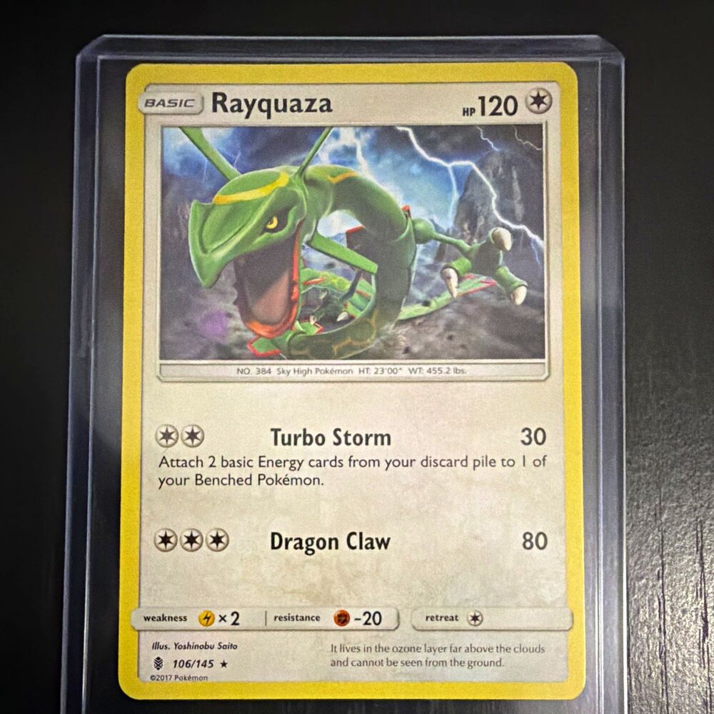 The Pokémon Company Rayquaza 106/145 SM Guardians Rising Rare Regular Eng 120 HP